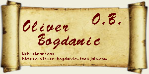 Oliver Bogdanić vizit kartica